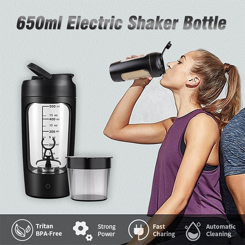 Vaso Mezclador Eléctrico Automático de 500 ml para Proteína en Polvo, Botella Me