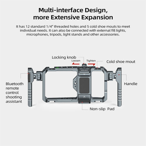 Estabilizador Universal Metálico para Teléfono con Agarre y Soporte para iPhone