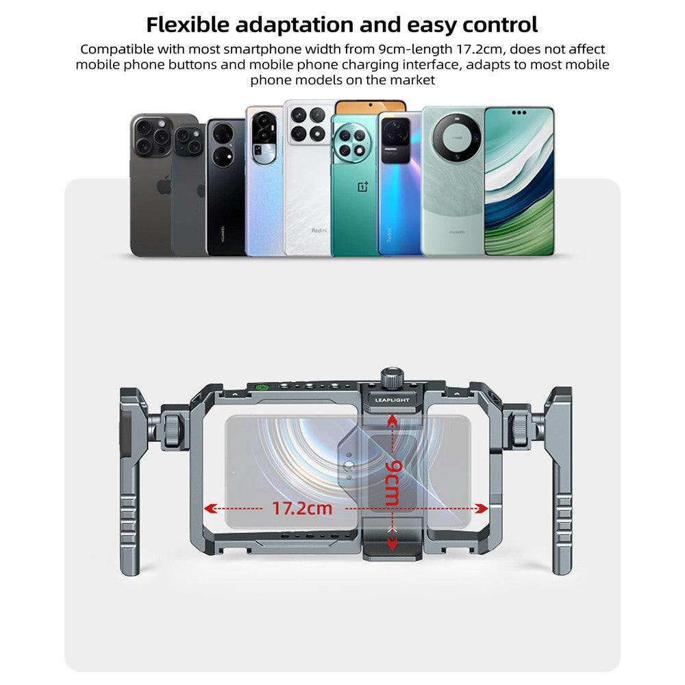 Estabilizador Universal Metálico para Teléfono con Agarre y Soporte para iPhone
